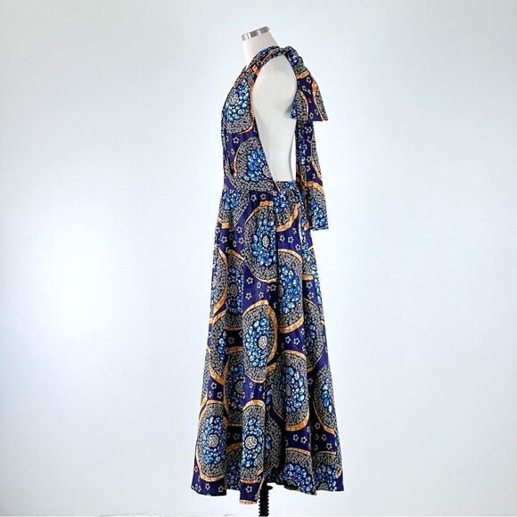 ADVANCE Yellow & Blue Wax Dye Infinity Dress - Picture 7 of 12